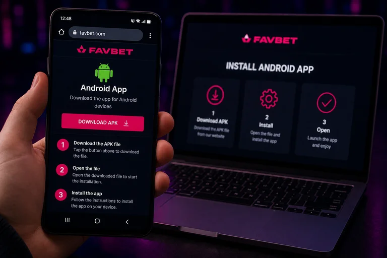 Installation der Favbet-App auf Android mit APK-Download von der offiziellen Webseite oder Google Play, Berechtigungseinstellungen und App-Symbol auf dem Startbildschirm
