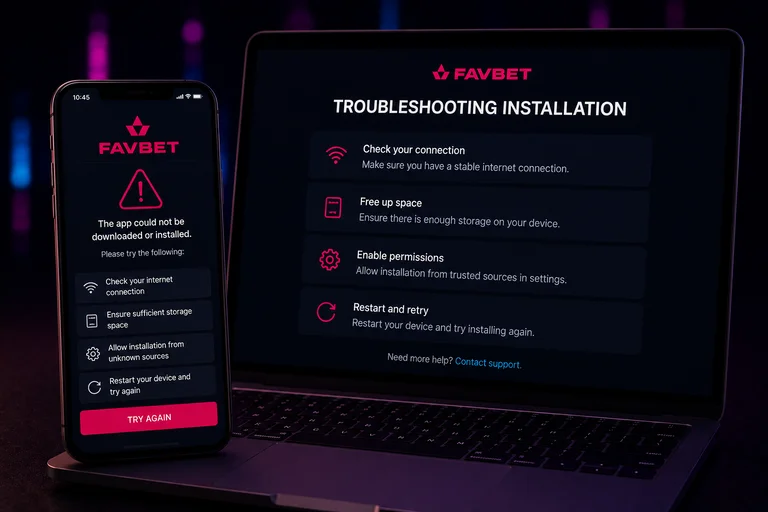 Problemlösung bei der Favbet-App — Installationsfehler, Abstürze während des Spiels, Speichermangel, Cache-Bereinigung und Update auf die aktuelle Version